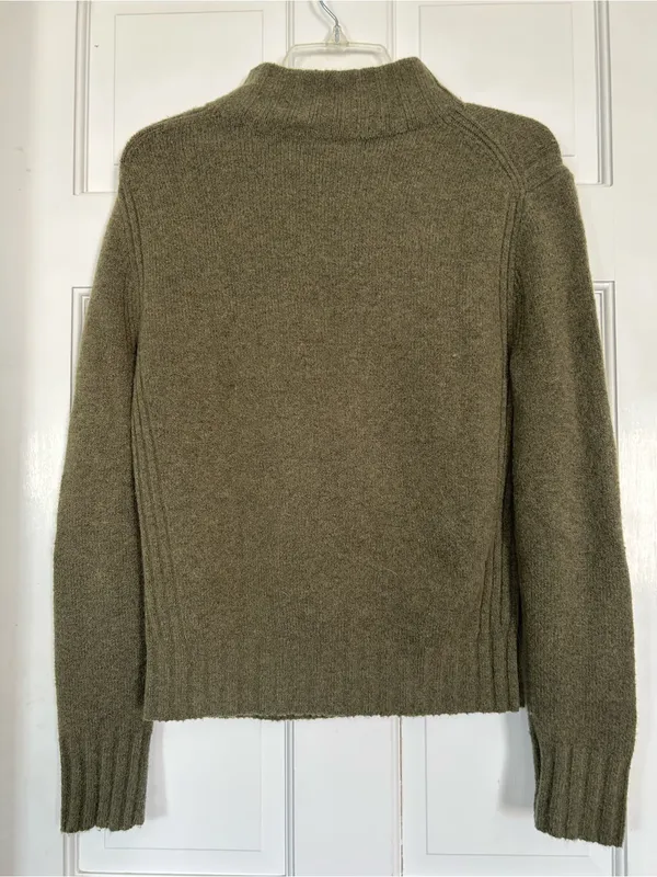 J. Crew Olive Green Turtleneck Sweater - Image 2