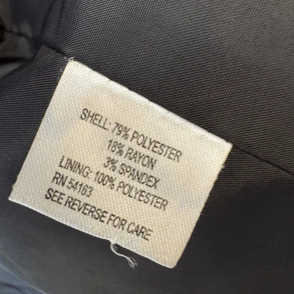 Calvin Klein Stretch Blazer Jacket Charcoal Gray 2 Button Professional Size 14 - Image 8