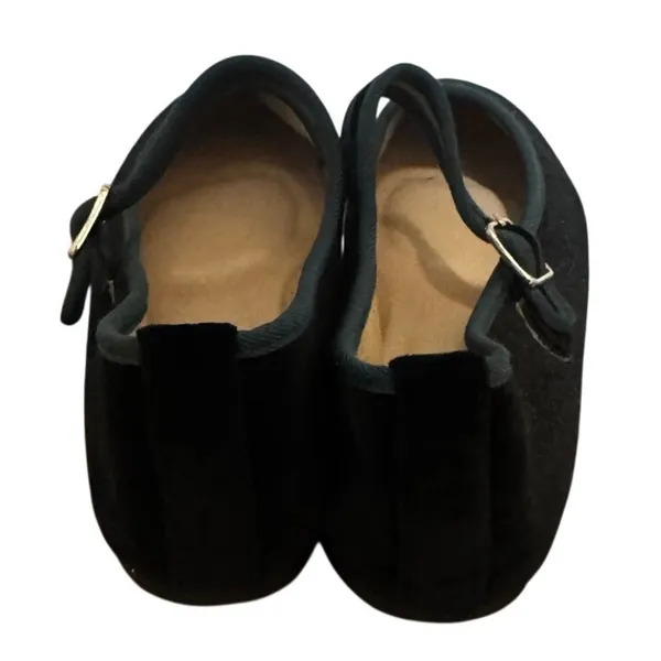 Sappun Black Teal Velvet Mary Jane Ballet Flats Buckle Strap Size Approx US 6.5 - Image 3