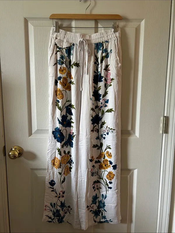 Anthropologie Printed Culottes Pants‎ Size XS Fairycore Tik Tok Famous Feminine - Image 7