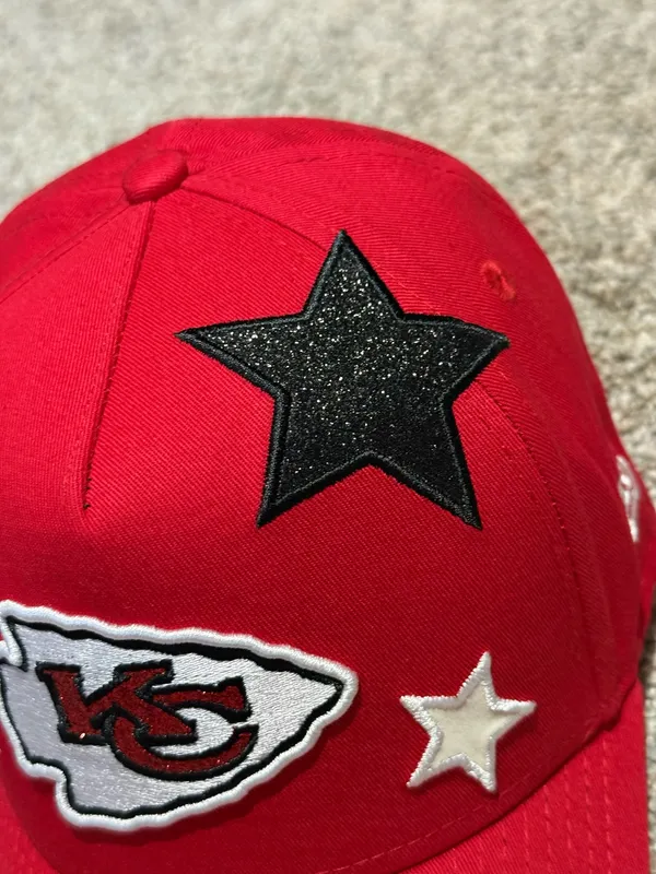 New Era Kansas City Chiefs Glitter Stardom A-Frame 9Forty Adjustable Hat - Image 3
