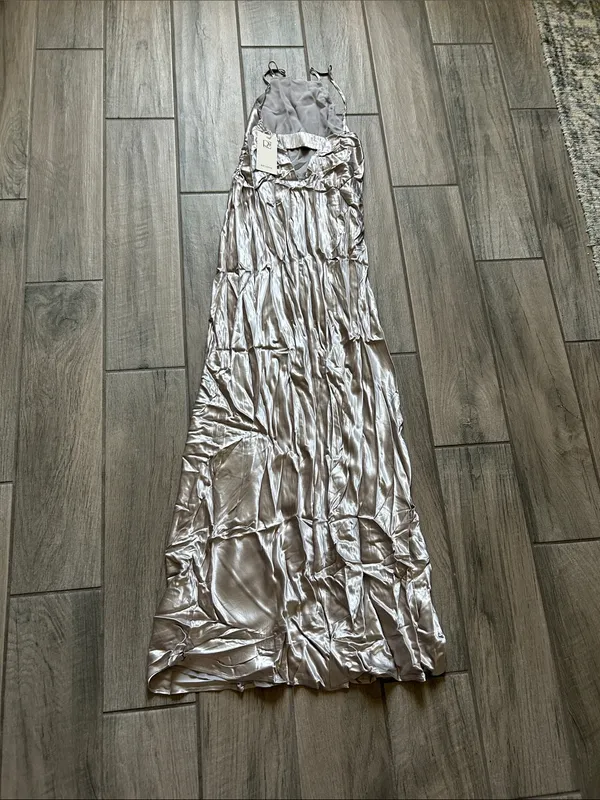 Satin Silk-Feel Maxi Slip Dress with Adjustable Straps - Image 4