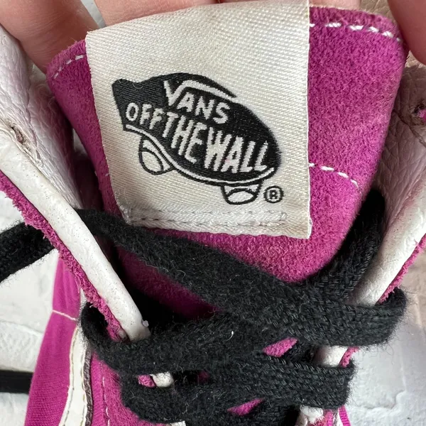 Vans Sk8-Hi Top Sneakers Pink Womens 9 Mens 7.5 Canvas Suede Lace Up Shoes 40EU‎ - Image 15