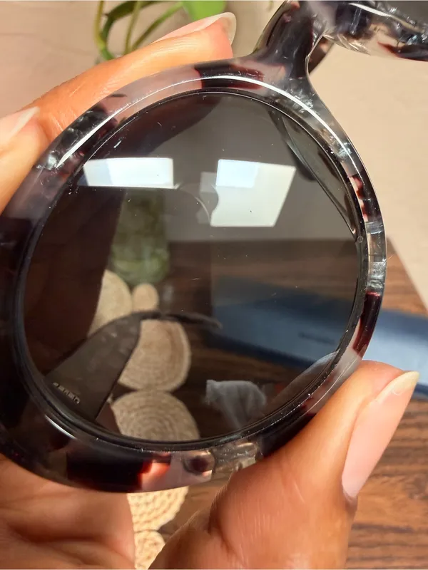 Warby Parker Renee sunglasses featuring a grey tortoise shell pattern - Image 7