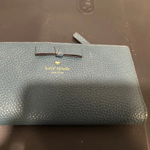 Kate Spade Blue Leather Wallet - Image 4