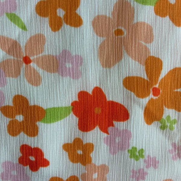 Le Lis Collection Baby Girl Empire Waist Mini Dress Frill Straps Orange Floral M - Image 9
