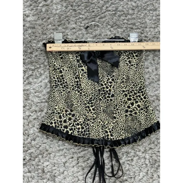 Women’s Animal Print Steampunk Corset Waist Training Burlesque Gothic Bustier M - Image 9