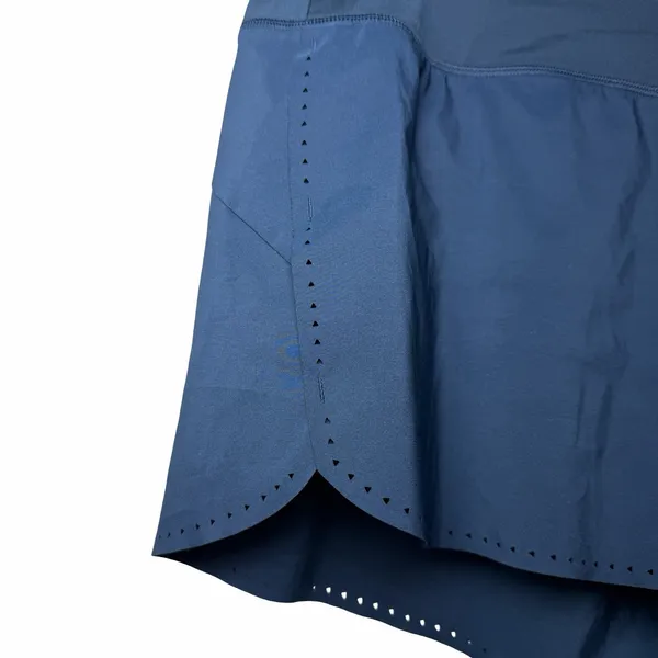 Athleta Ready Set Go Running Shorts Women XL Teal Blue Lined Zip Pocket - Image 5