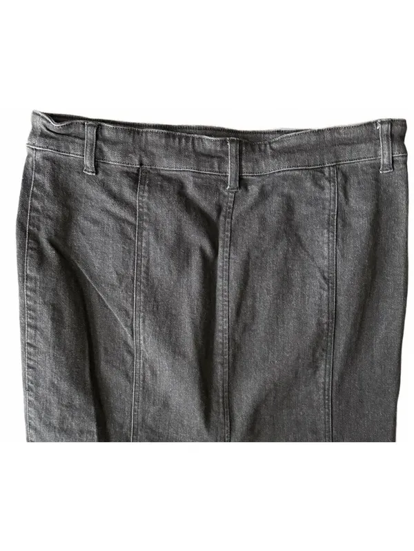 Belle Vere Denim Jean Skirt Medium Black Midi Maxi Casual Streetwear City Chic - Image 4