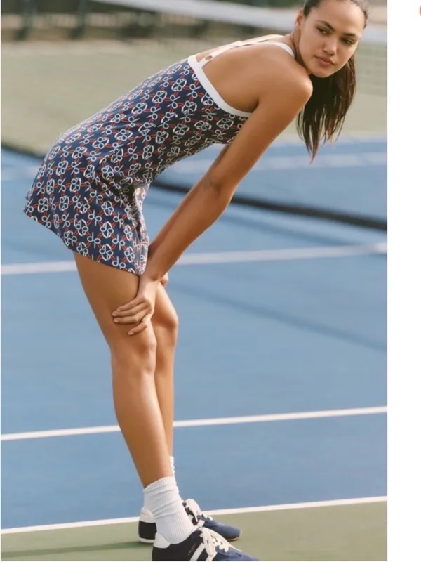 Anthropologie NWT Daily Practice Waypoint Navy Crossback Tennis Activewear Mini Dress XXS - Image 4