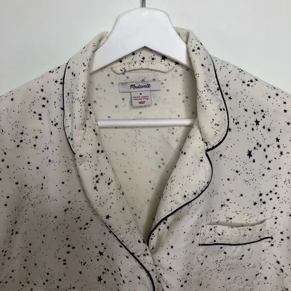 Madewell Flannel Bedtime Pajama Top M - Image 3
