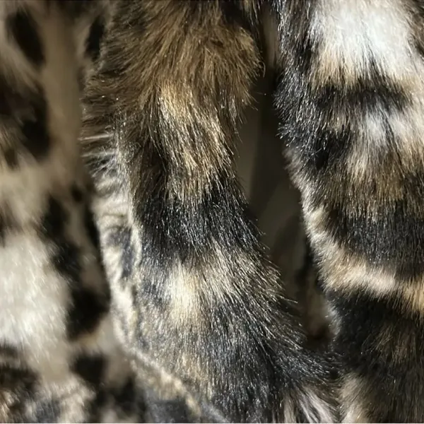 Free People Band of The Free Open Front Faux Fur Ivory/Black Jacket(Size Medium) - Image 7
