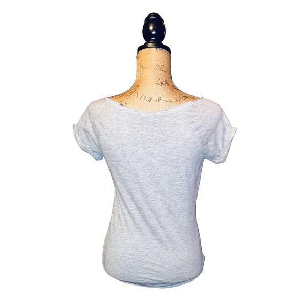 PINK - Victoria's Secret T-Shirt Sequin Logo Gray XS - Image 2
