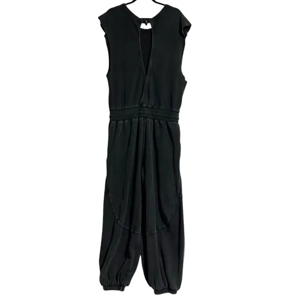 Free People Movement Throw and Go Onesie Jumpsuit Black Small Loungewear Casual - Image 2