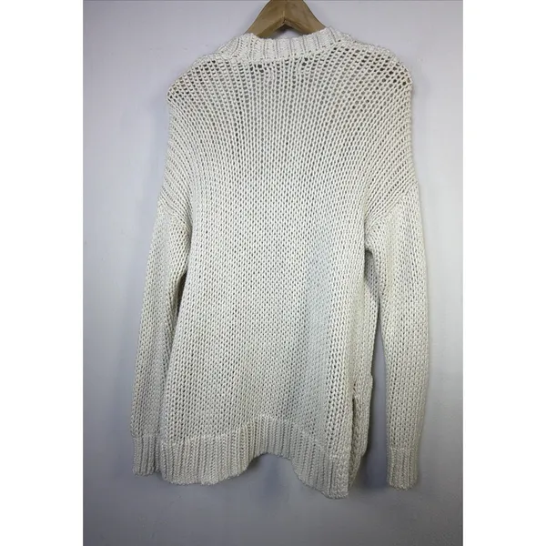Abercrombie & Fitch Cream Cardigan Pockets medium cottagecore bohemian sweater - Image 9