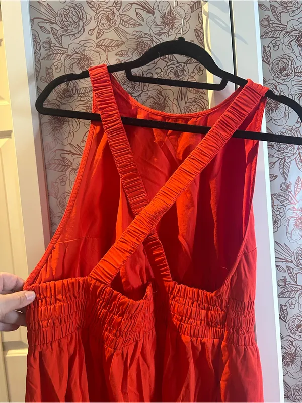 A New Day orange/red Smocked-Waist Maxi Dress - Image 5