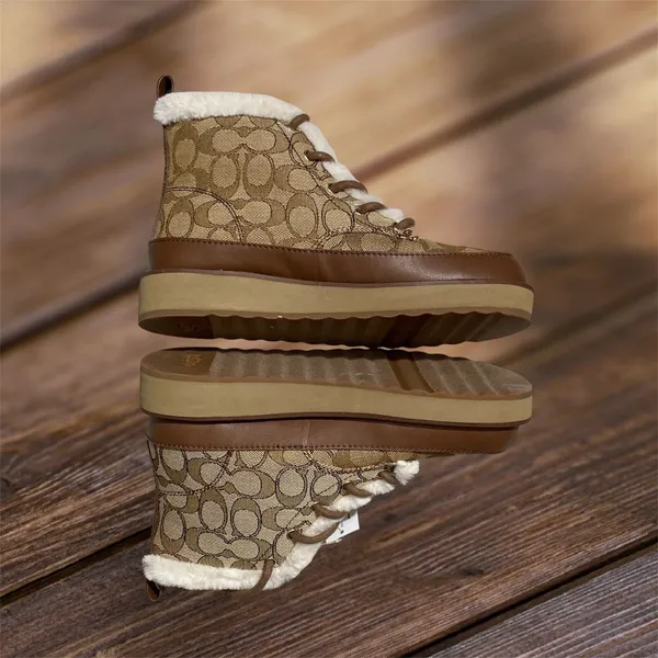 IMANI JACQUARD BOOT KHAKI/SADDLE CE318 KH/SD Size 6.5B - Image 3