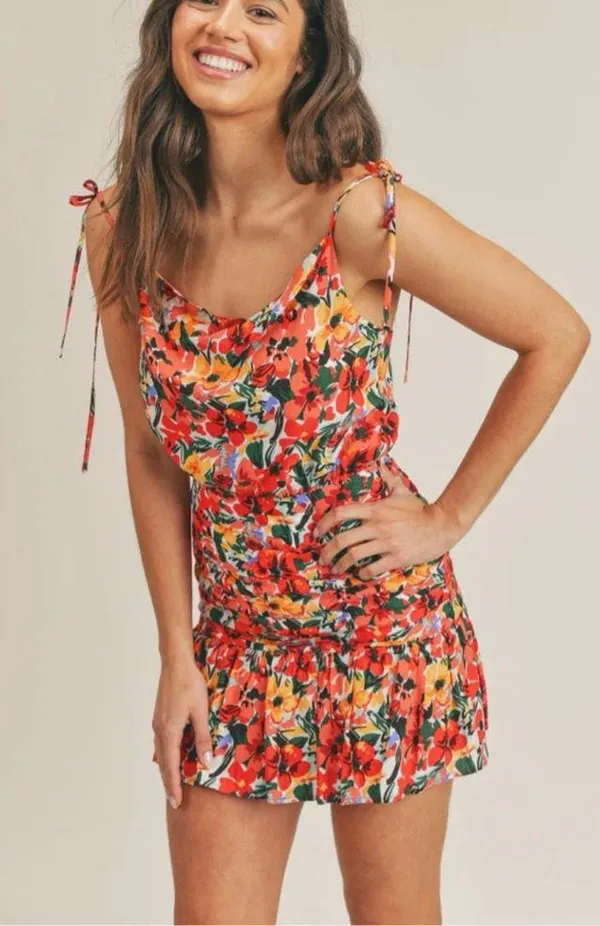 Merci Floral mini Dress - Image 3