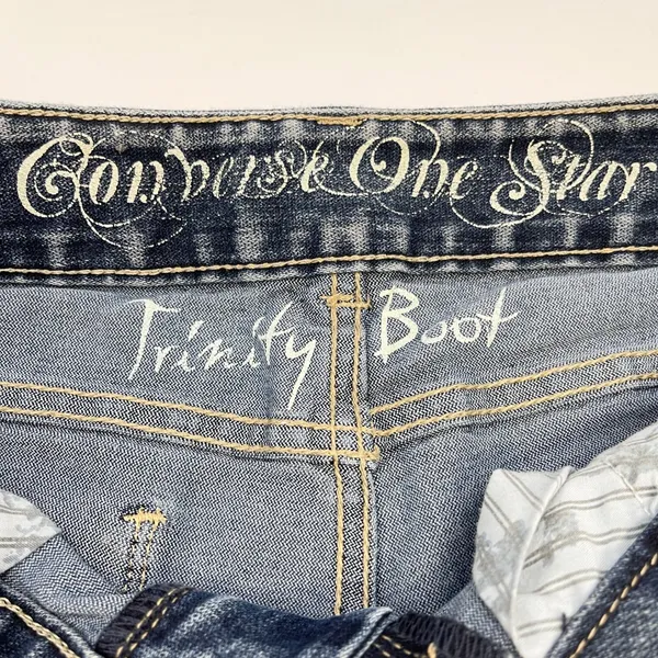 Converse One Star Trinity Boot Jeans Women 30 Low‎ Rise Y2K Indie Grunge Western - Image 10
