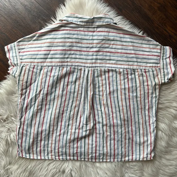 Park Popover Shirt in Rainbow Stripe - Image 8