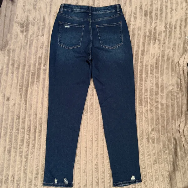 Vervet Los Angeles High Rise Distressed‎ Skinny Jeans Dark Wash VT1196 Size 29 - Image 8