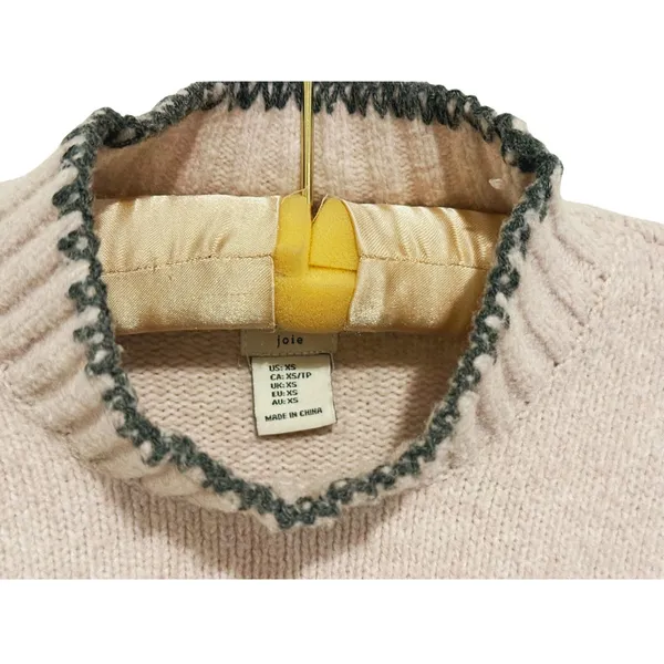 Joie Womens Mock Neck Sweater XS Beige Minimal Cozy Indie Granola Quiet Luxury - Image 7