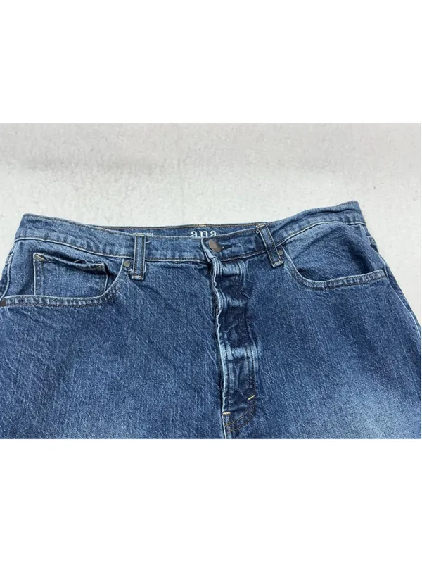 Womans Excellent Ana Blue Jeans Straight High Rise Size 14 Waist 33 Inch - Image 3