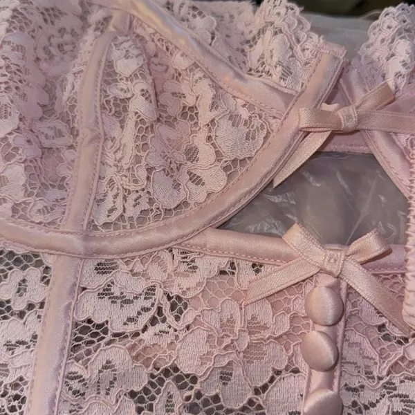 FOR LOVE & LEMONS Creamsicle Lace Thong Panty & Underwire Bra‎ - Image 7