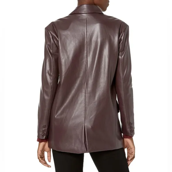 [BLANKNYC] Faux Leather Oversized Blazer - Image 2