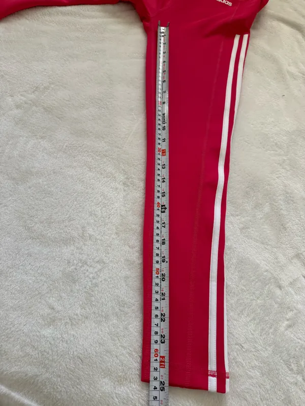 Adidas AeroReady Hot Pink 3 Stripe Leggings Athletic Yoga Gym Size S - Image 7