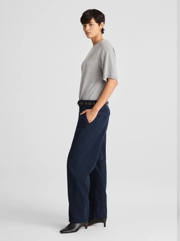 MADEWELL Darted Barrel Leg Pants Classic Navy Comfort Stretch size‎ 26 NS282 - Image 2