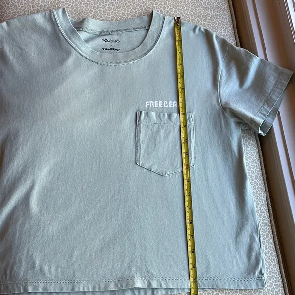 NWOT Madewell “Free & Easy” Graphic short sleeve cropped tee with pocket size S - Image 10