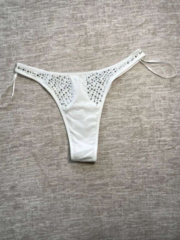 Boutique White Rhinestone Two Piece Set - Image 7