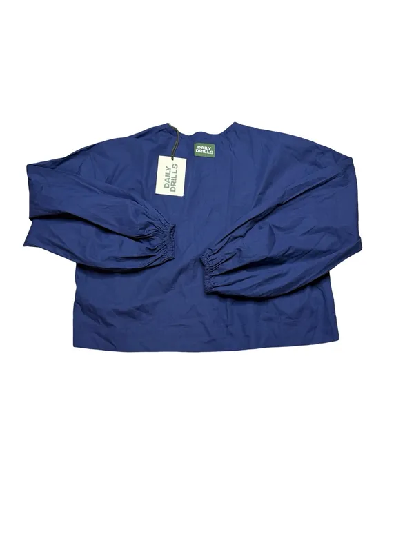 💙✨ Daily Drills Poplin Tie Front Top‎ XS/S NWT Cotton Blouse ✨💙 - Image 2