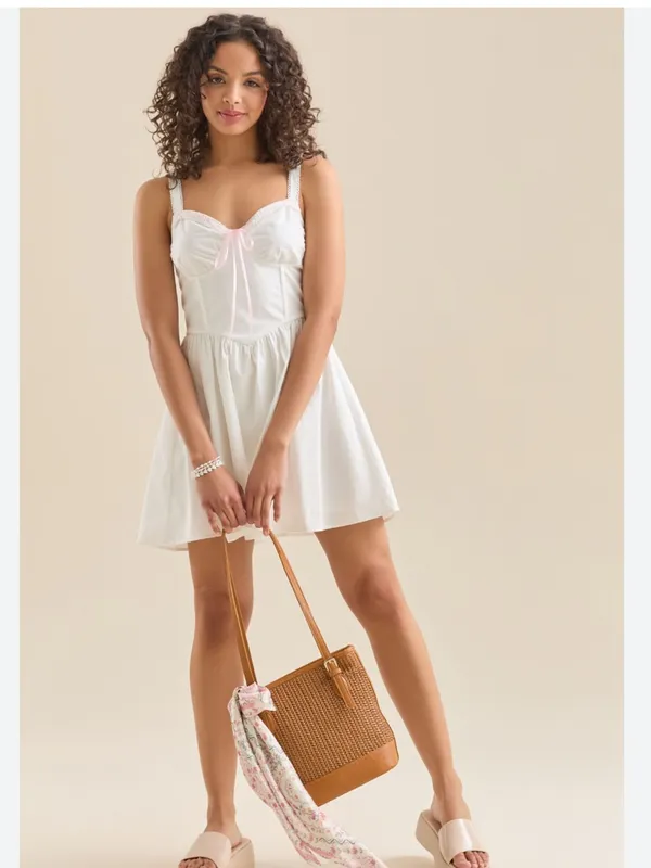 ALTAR’D STATE Marlene Mini Dress White Size XL - Image 2