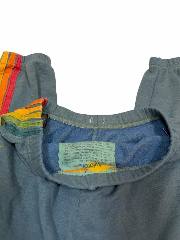 Aviator Nation 5 Stripe Rainbow Jogger Loungewear Retro Streetwear Blue Size S - Image 6