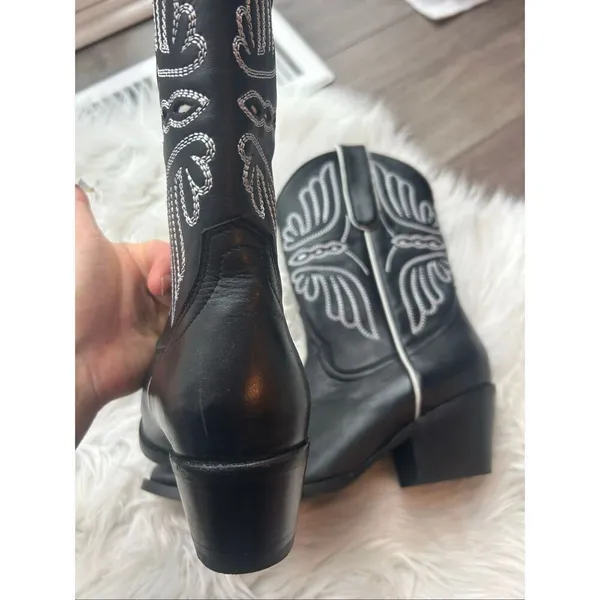 Idyllwind by Miranda Lambert black booties cowgirl boots western butterfly size - Image 6