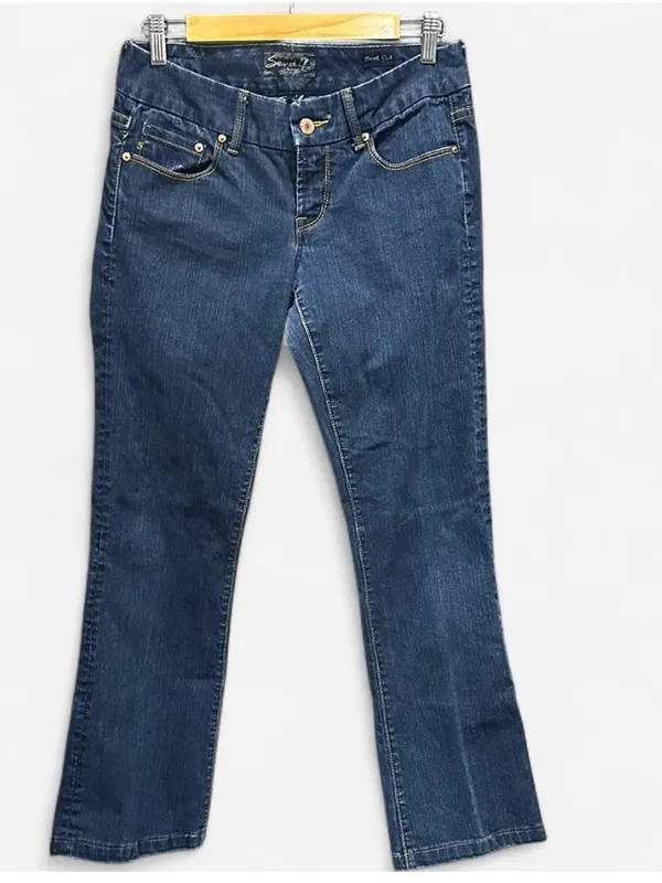 Seven7 Y2K Ultra Low Rise Bootcut Jeans 28 Hip Hugger McBling Indie Sleaze - Image 8