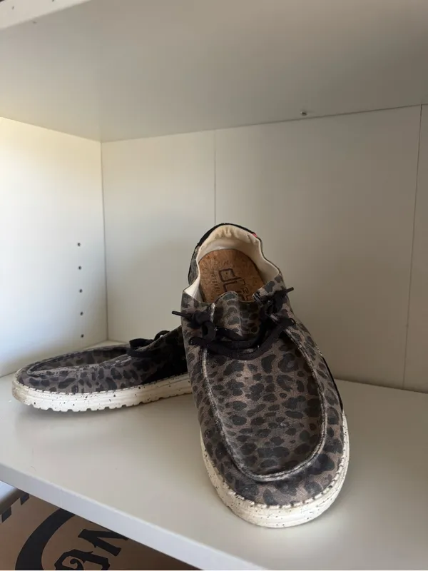 Women’s Leopard Hey Dudes - Image 3