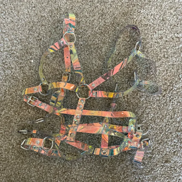 iHeartRaves Holographic Iridescent Rainbow PVC Harness - Image 4