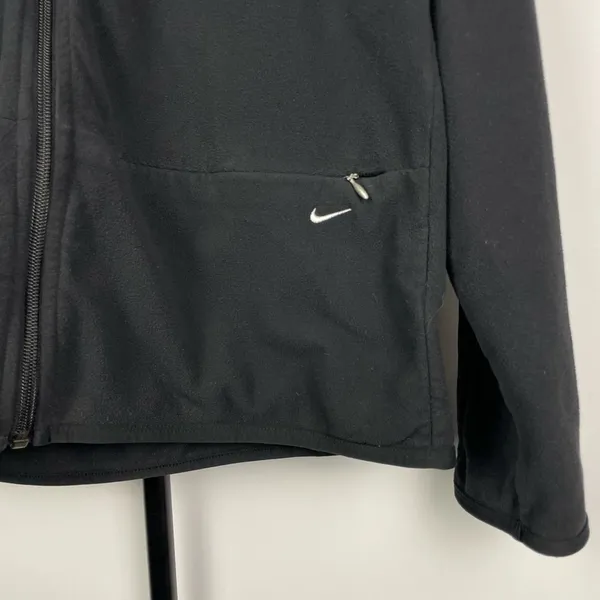Vintage Nike‎ Black Therma Fit Microfiber Fleece Full Zip Sweater - Image 4
