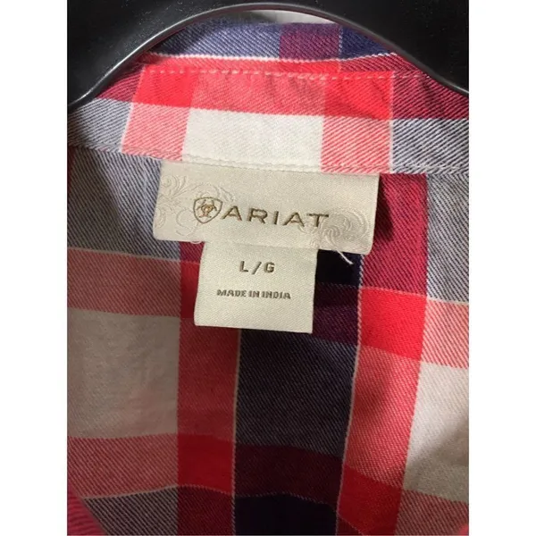 Ariat Button down shirt western Pearl snap women’s size large - Image 3