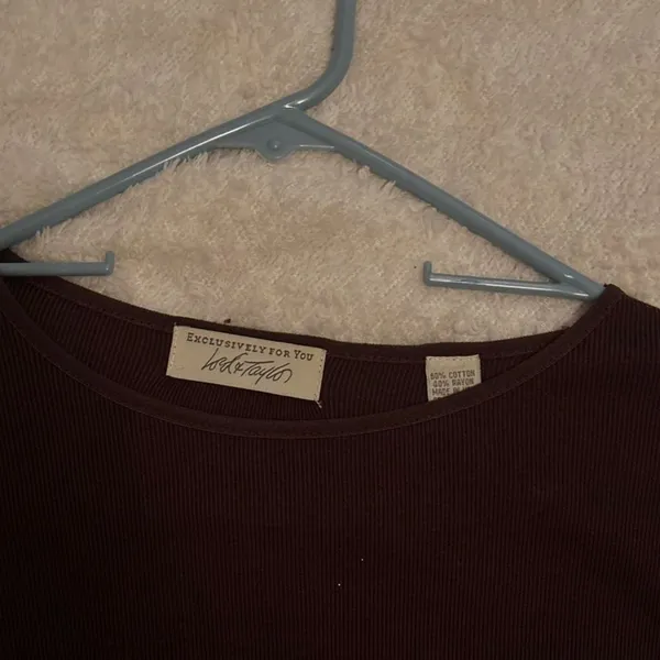 Lord & Taylor Brown Long Sleeve Top - Image 2