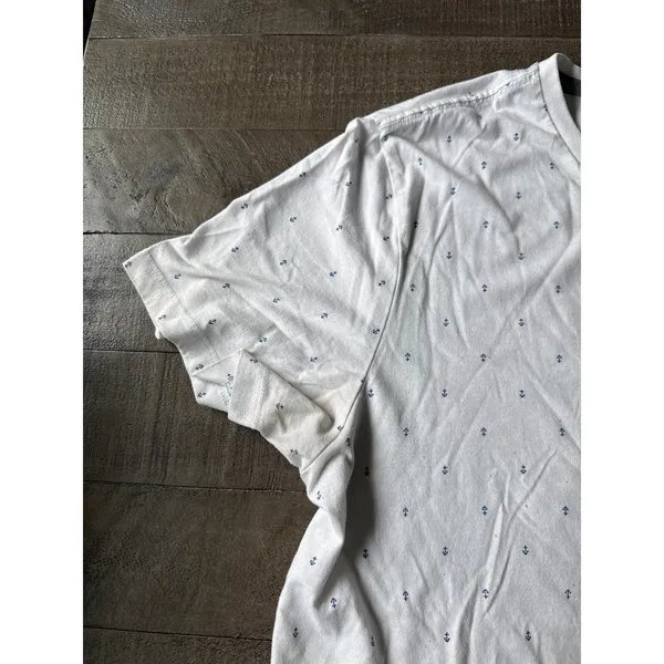 Old Navy Women's White Blue Anchors Soft Wash Short Sleeve Tee Size‎ XL - Image 5