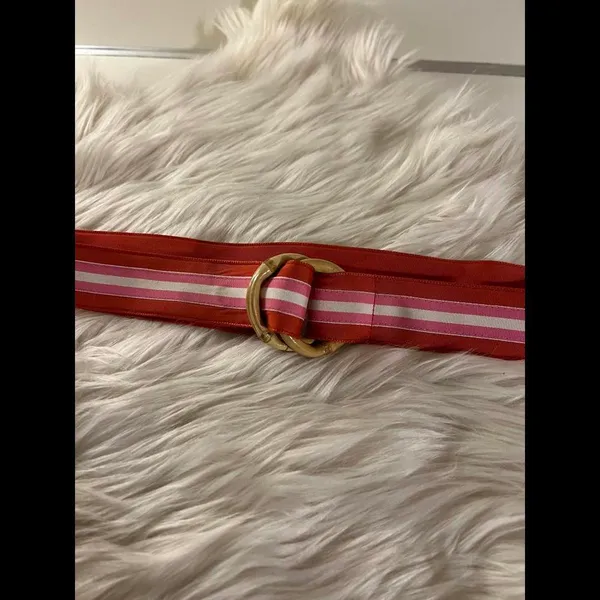 J.Crew Striped Ribbon Belt with Bamboo Buckle - Image 3