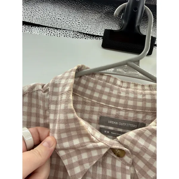 Urban‎ Outfitters Laila Seersucker Midi Dress Womens M Pink Gingham Cottagecore - Image 6