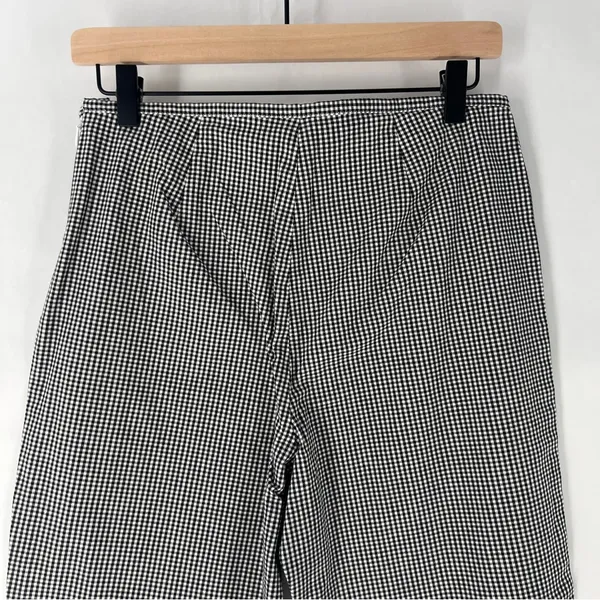 Petite Sophisticate Gingham‎ Stretch Cotton High Rise Embroidered Crop Pant 10 - Image 7