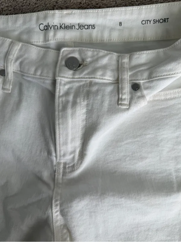 Calvin Klein Jeans White Denim Women's Shorts - Image 2