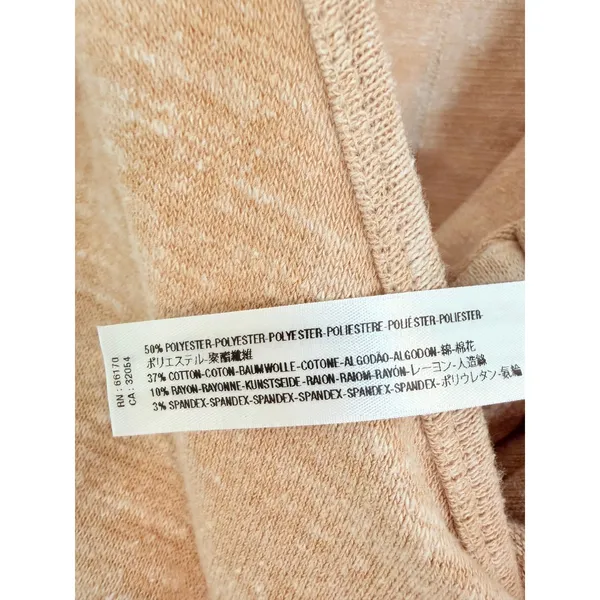 Free People Jumpsuit Size Large Peach FP Beach Marled‎ Knit Sleeveless Jogger - Image 11