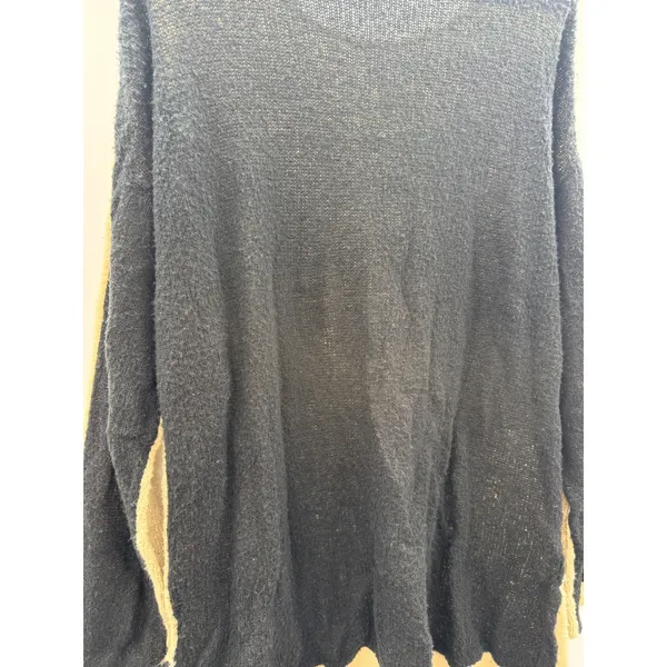Akira Black Label Sweater Womens Medium‎ Cream Black Reversible Knit Slouchy - Image 4